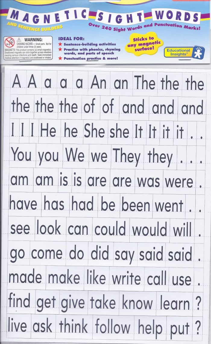 Magnetic Sight Words-0