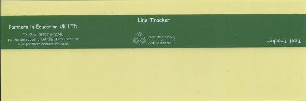 Reading ruler overlay yellow - Partners in Education