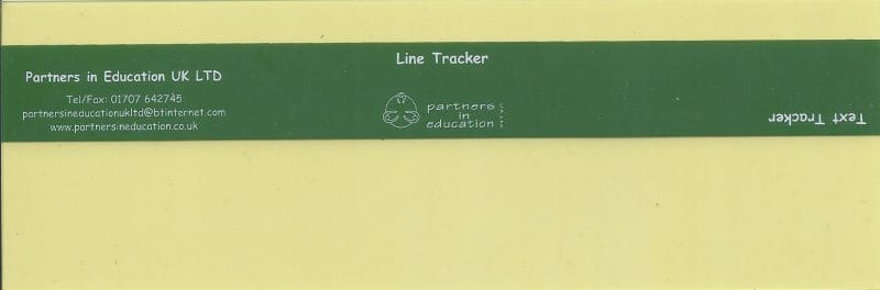 Reading ruler overlay yellow - Partners in Education